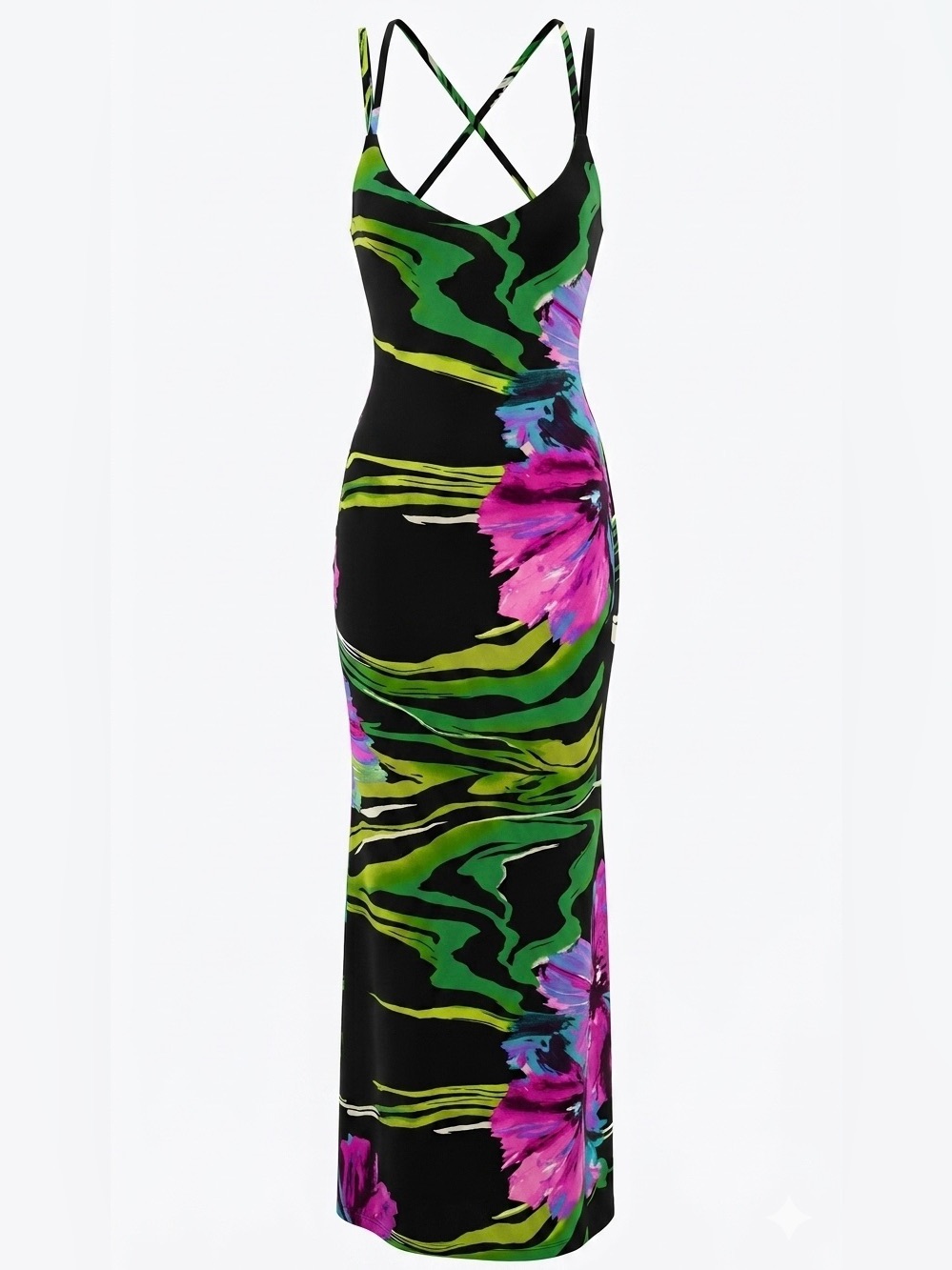 Lilly’s Kloset Floral Graphic Maxi - Picture 2 of 3